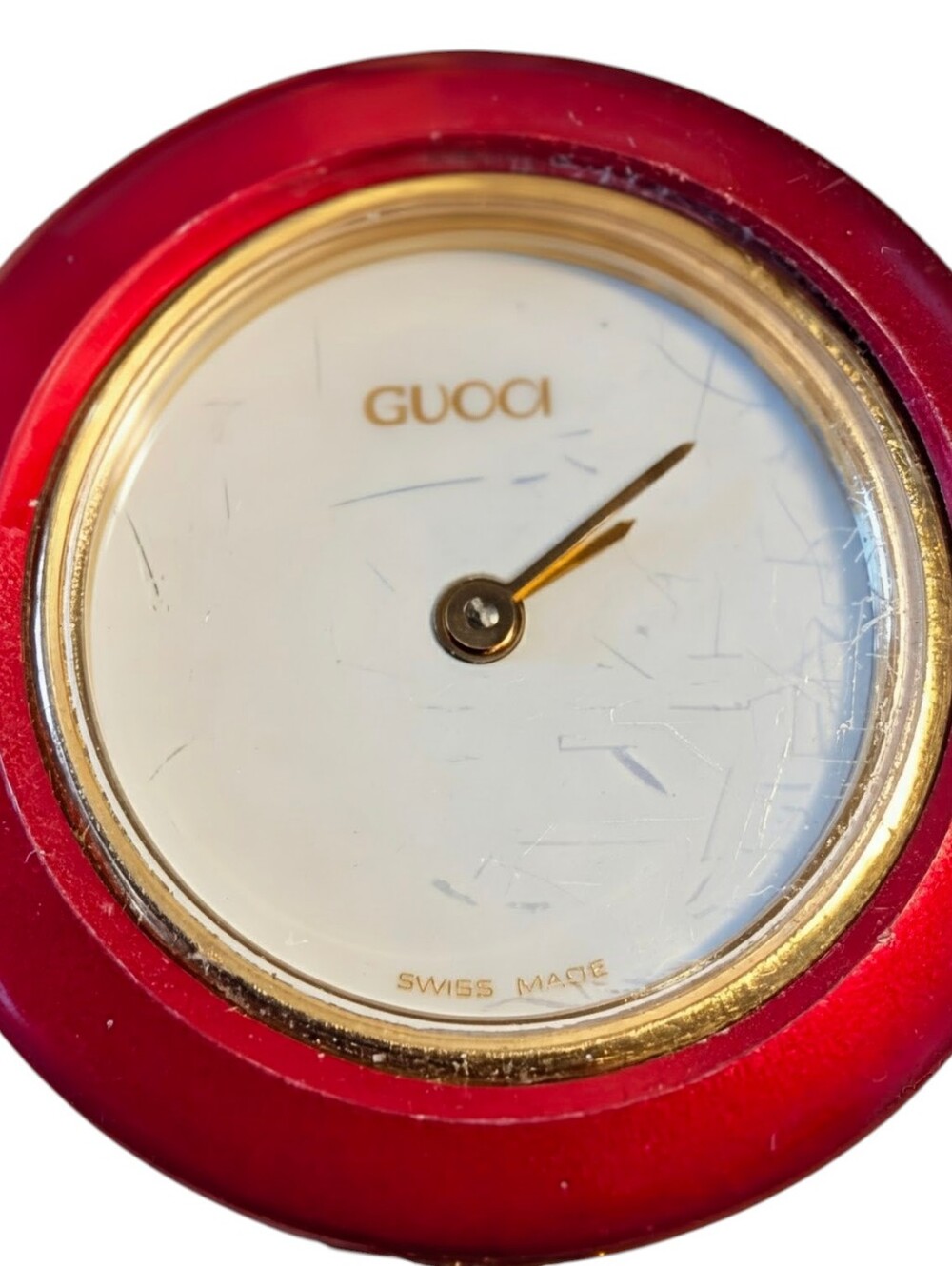 Gucci Women's Gold Bracelet Watch with Interchangeable Bezels Vintage Works - Picture 4 of 10